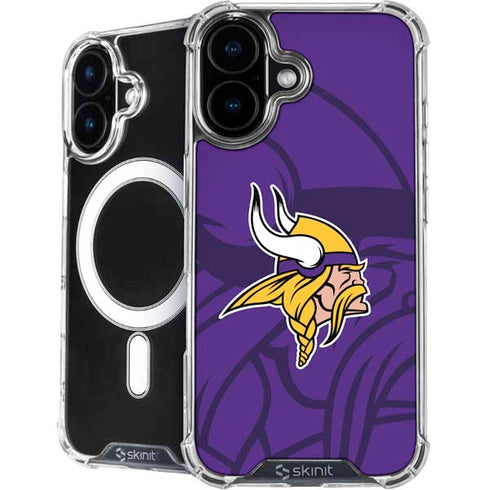 NFL Minnesota Vikings Double Vision iPhone 16 MagSafe Case