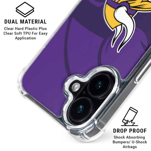 NFL Minnesota Vikings Double Vision iPhone 16 MagSafe Case