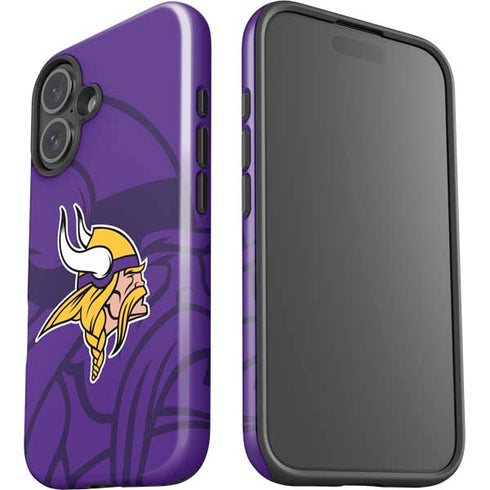 NFL Minnesota Vikings Double Vision iPhone 16 Plus Impact Case
