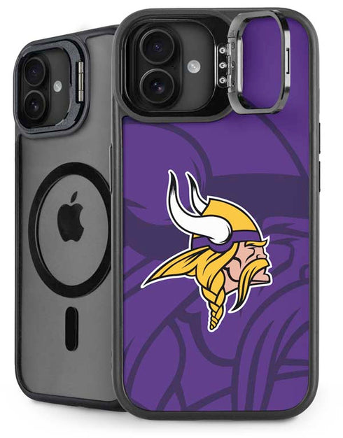 NFL Minnesota Vikings Double Vision iPhone 16 Plus Kickstand Case