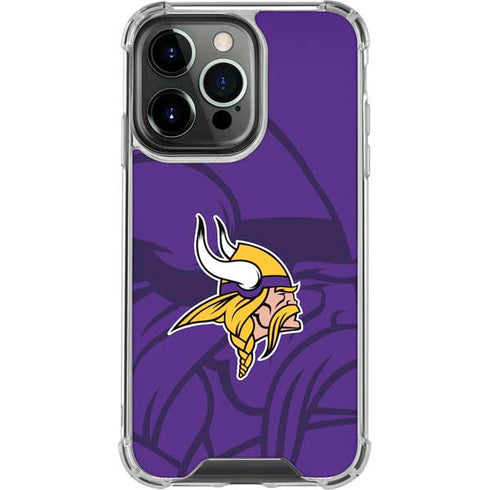 NFL Minnesota Vikings Double Vision iPhone 16 Pro Clear Case
