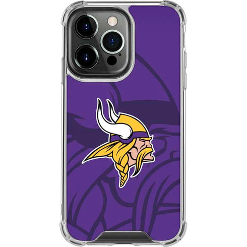 NFL Minnesota Vikings Double Vision iPhone 16 Pro Max Clear Case