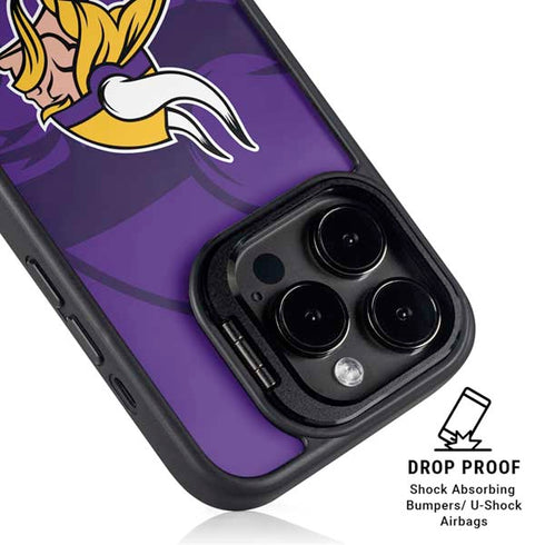 NFL Minnesota Vikings Double Vision iPhone 16 Pro Max Kickstand Case
