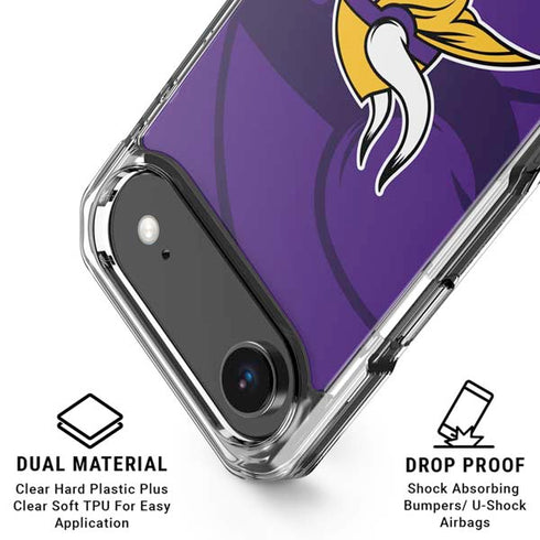 NFL Minnesota Vikings Double Vision iPhone 17 Air Clear Case