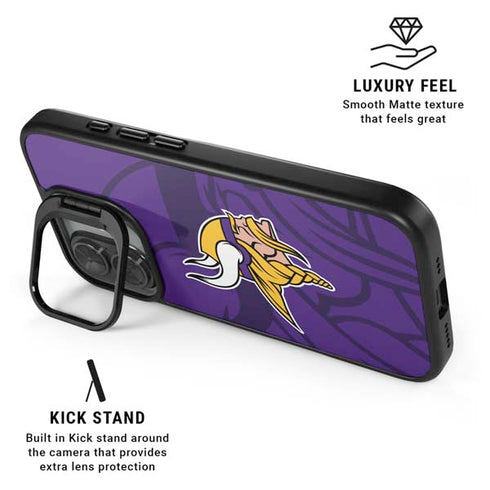 NFL Minnesota Vikings Double Vision iPhone 17 Kickstand Case