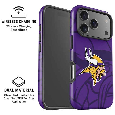 NFL Minnesota Vikings Double Vision iPhone 17 Pro Magsafe Impact Case