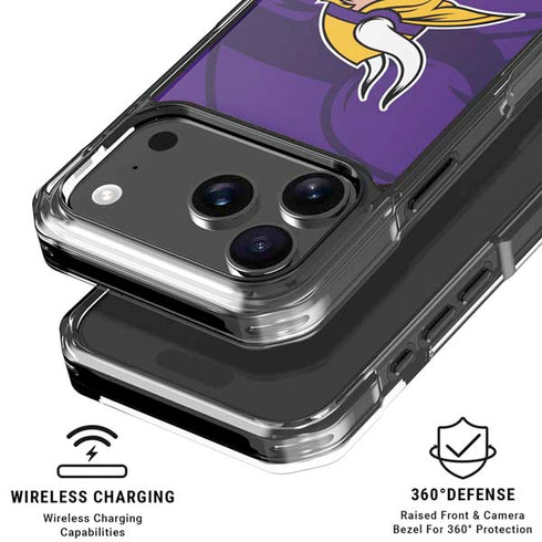 NFL Minnesota Vikings Double Vision iPhone 17 Pro Max Clear Case