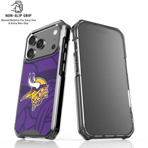 NFL Minnesota Vikings Double Vision iPhone 17 Pro Max Clear Case