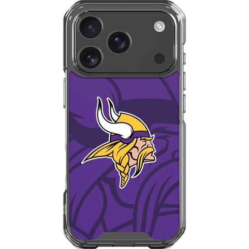 NFL Minnesota Vikings Double Vision iPhone 18 Pro Clear Case