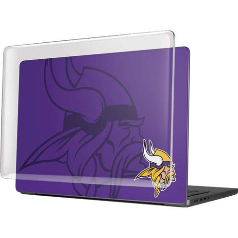 NFL Minnesota Vikings Double Vision MacBook Pro 14in (2021-24) Case plus Skin