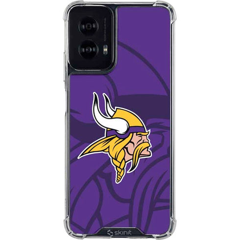 NFL Minnesota Vikings Double Vision Moto G Power 5G (2024) Clear Case