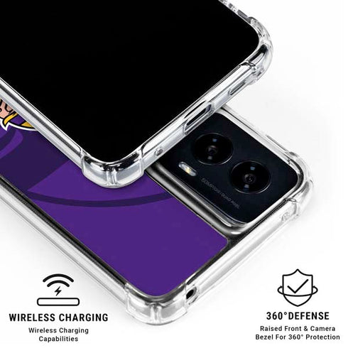 NFL Minnesota Vikings Double Vision Moto G Power 5G (2024) Clear Case