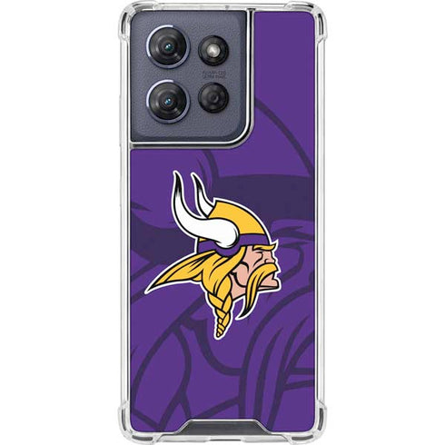 NFL Minnesota Vikings Double Vision Moto G Stylus 5G (2025) Clear Case