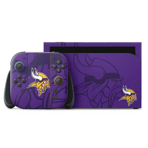 NFL Minnesota Vikings Double Vision Nintendo Switch 2 (2025) with Joy-Con Skin