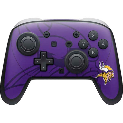 NFL Minnesota Vikings Double Vision Nintendo Switch 2 (2025) Pro Controller Skin