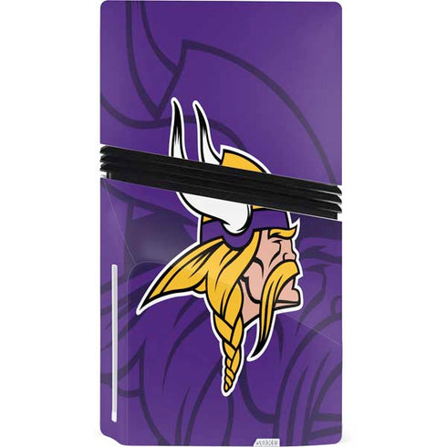 NFL Minnesota Vikings Double Vision PS5 Pro Disk Bundle Skin