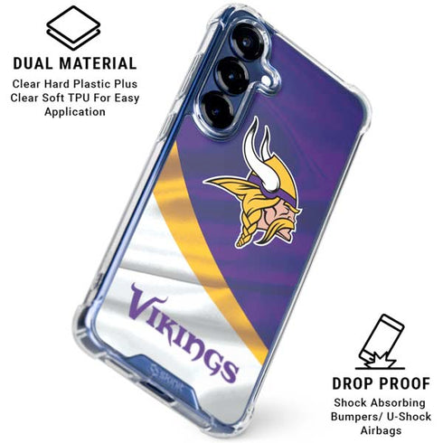 NFL Minnesota Vikings Galaxy S25 Clear Case