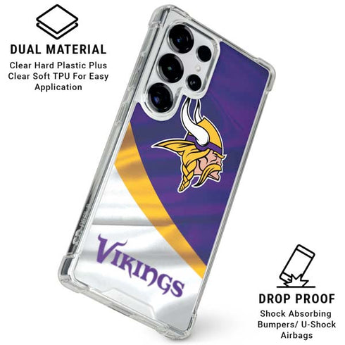 NFL Minnesota Vikings Galaxy S25 Ultra Clear Case