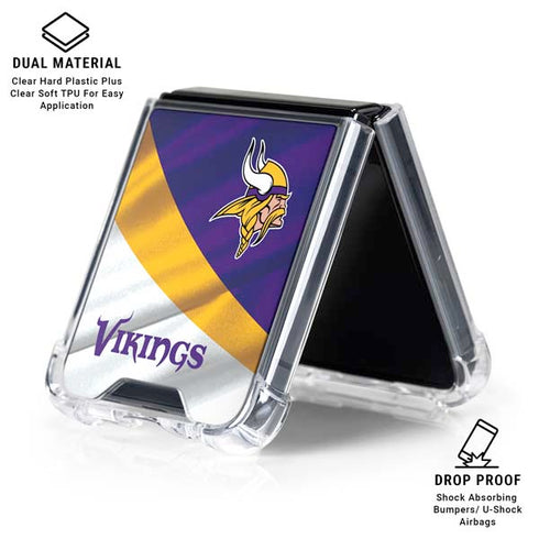 NFL Minnesota Vikings Galaxy Z Flip7 Clear Case