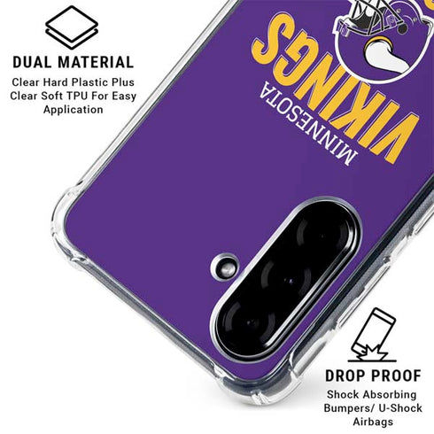 NFL Minnesota Vikings Helmet Galaxy A36 5G Clear Case