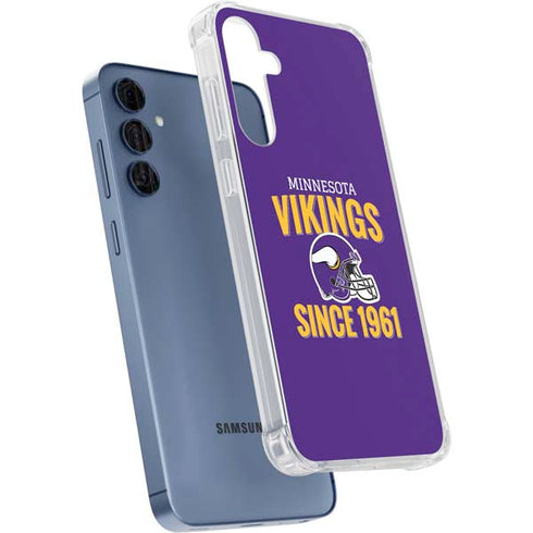 NFL Minnesota Vikings Helmet Galaxy A55 5G Clear Case