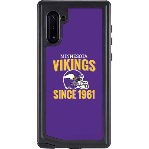 NFL Minnesota Vikings Helmet Galaxy Note 10 Waterproof Case