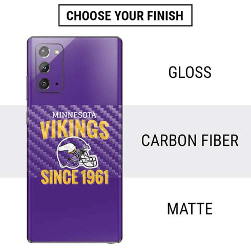 NFL Minnesota Vikings Helmet Galaxy Note20 5G Skin