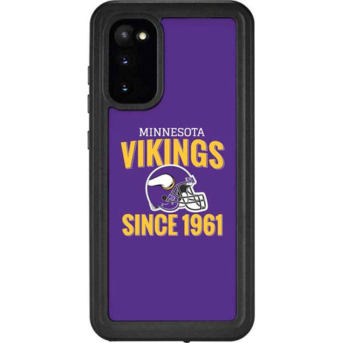 NFL Minnesota Vikings Helmet Galaxy S20 Waterproof Case
