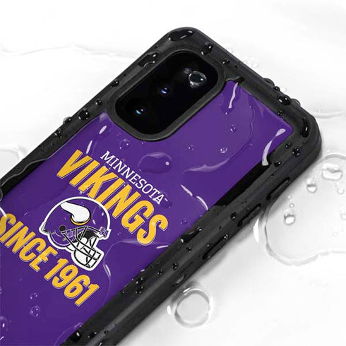 NFL Minnesota Vikings Helmet Galaxy S20 Waterproof Case