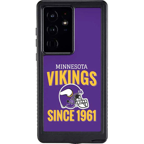 NFL Minnesota Vikings Helmet Galaxy S24 Ultra Waterproof Case