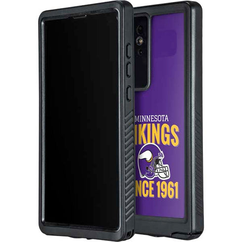 NFL Minnesota Vikings Helmet Galaxy S24 Ultra Waterproof Case