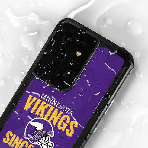 NFL Minnesota Vikings Helmet Galaxy S24 Ultra Waterproof Case