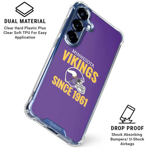 NFL Minnesota Vikings Helmet Galaxy S25 Plus Clear Case