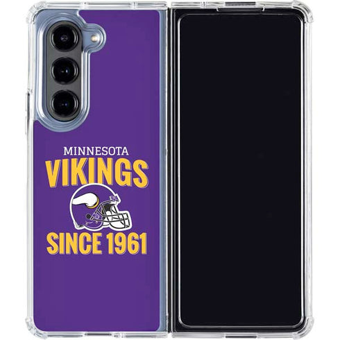 NFL Minnesota Vikings Helmet Galaxy Z Fold5 5G Clear Case