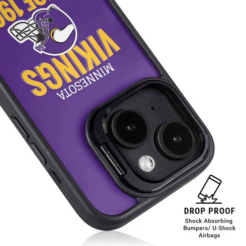 NFL Minnesota Vikings Helmet iPhone 14 Plus Kickstand Case