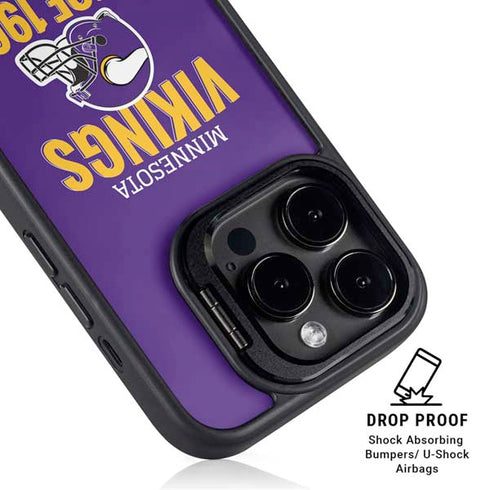 NFL Minnesota Vikings Helmet iPhone 15 Pro Kickstand Case