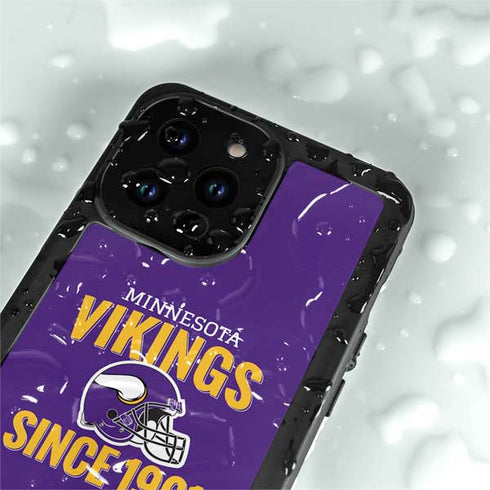 NFL Minnesota Vikings Helmet iPhone 15 Pro Waterproof Case