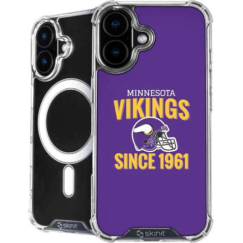 NFL Minnesota Vikings Helmet iPhone 16 MagSafe Case