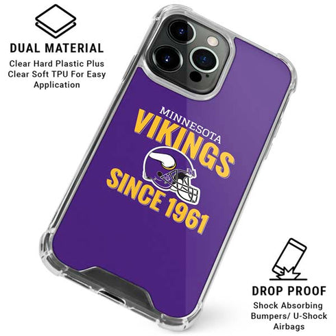 NFL Minnesota Vikings Helmet iPhone 16 Pro Max Clear Case
