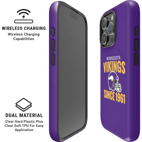NFL Minnesota Vikings Helmet iPhone 16 Pro Max Magsafe Impact Case