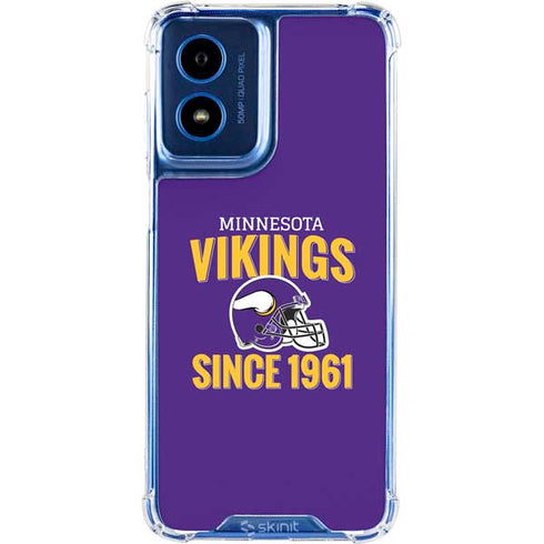 NFL Minnesota Vikings Helmet Moto G 5G (2024) Clear Case