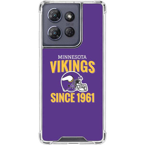NFL Minnesota Vikings Helmet Moto G Power 5G (2025) Clear Case