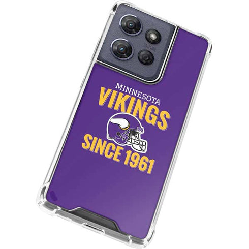 NFL Minnesota Vikings Helmet Moto G Power 5G (2025) Clear Case