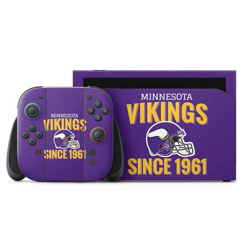 NFL Minnesota Vikings Helmet Nintendo Switch 2 (2025) with Joy-Con Skin
