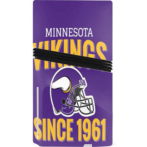 NFL Minnesota Vikings Helmet PS5 Pro Disk Bundle Skin