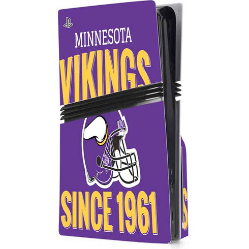 NFL Minnesota Vikings Helmet PS5 Pro Disk Console Skin