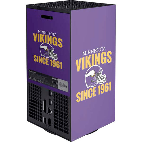NFL Minnesota Vikings Helmet XBox Series X Digital Edition Console Skin