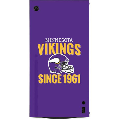 NFL Minnesota Vikings Helmet XBox Series X Digital Edition Console Skin