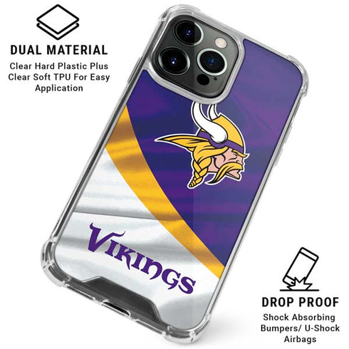 NFL Minnesota Vikings iPhone 16 Pro Max Clear Case