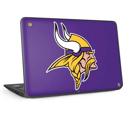 NFL Minnesota Vikings Large Logo HP Chromebook Skin